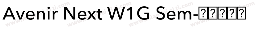 Avenir Next W1G Sem字体转换